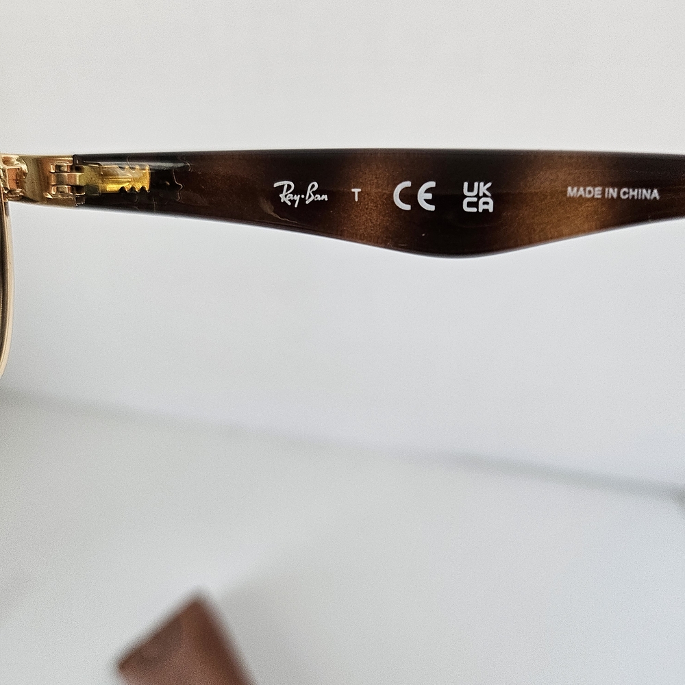 NEW Ray-Ban Gold frame Brown lens sunglasses with original case - Picture 6 of 9